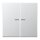 Jung AL10921STRF KNX RF Taster 2-fach (Metallausführung) Aluminium Serie LS