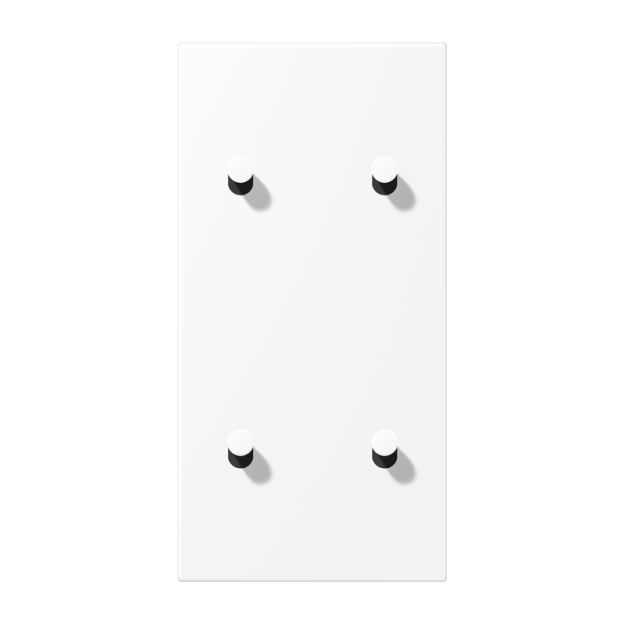 Jung AL12-25WWMK07 Abdeckung 2-fach senkrecht mit 2+2 Kipphebeln "Kegel" Schneeweiß Matt (lackiertes Aluminium) LS 1912