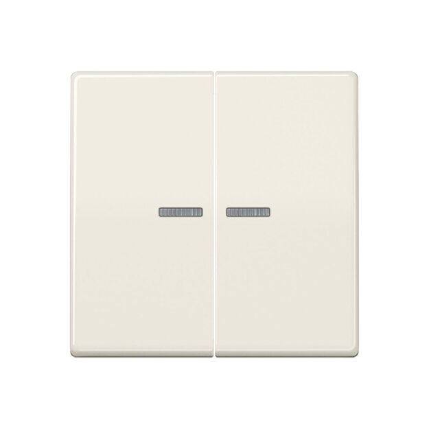 Jung AS10921STRF KNX RF Taster 2-fach (Duroplast hochkratzfest glänzend) Weiß Serie AS