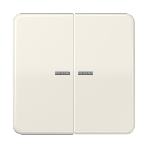Jung CD10921STRF KNX RF Taster 2-fach (Duroplast hochkratzfest glänzend) Weiß Serie CD