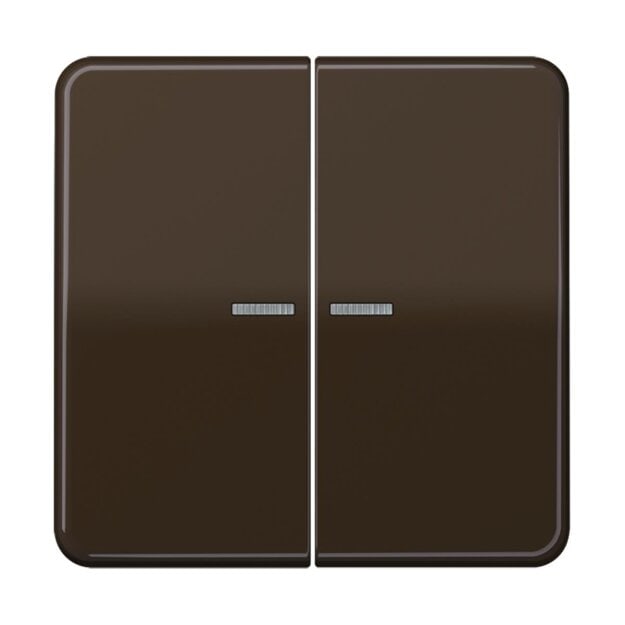 Jung CD10921STRFBR KNX RF Taster 2-fach (Duroplast hochkratzfest glänzend) Braun Serie CD