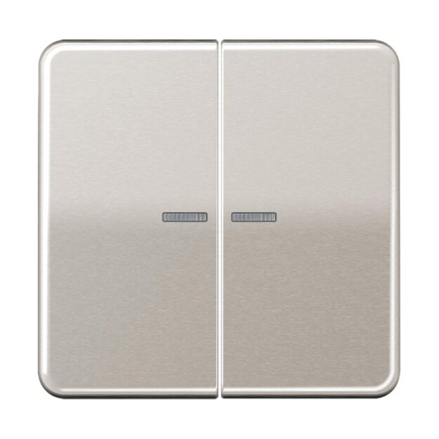 Jung CD10921STRFPT KNX RF Taster 2-fach (Metallausführung) Aluminium eloxiert Platin Serie CD