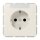 Jung CD1520KINA Schuko-Steckdose 16 A 250 V (Duroplast hochkratzfest glänzend) Weiß Serie CD