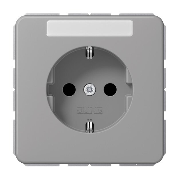 Jung CD1520KINAGR Schuko-Steckdose 16 A 250 V (Duroplast hochkratzfest glänzend) Grau Serie CD