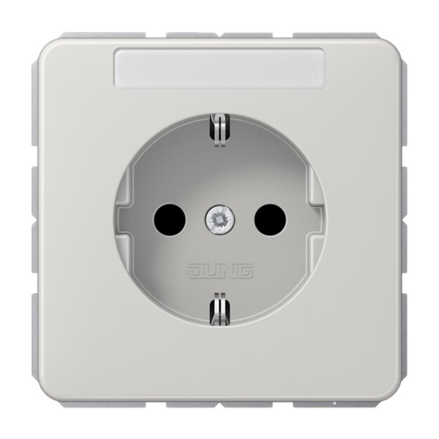 Jung CD1520KINALG Schuko-Steckdose 16 A 250 V (Duroplast hochkratzfest glänzend) Lichtgrau Serie CD