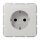 Jung CD1520KINALG Schuko-Steckdose 16 A 250 V (Duroplast hochkratzfest glänzend) Lichtgrau Serie CD