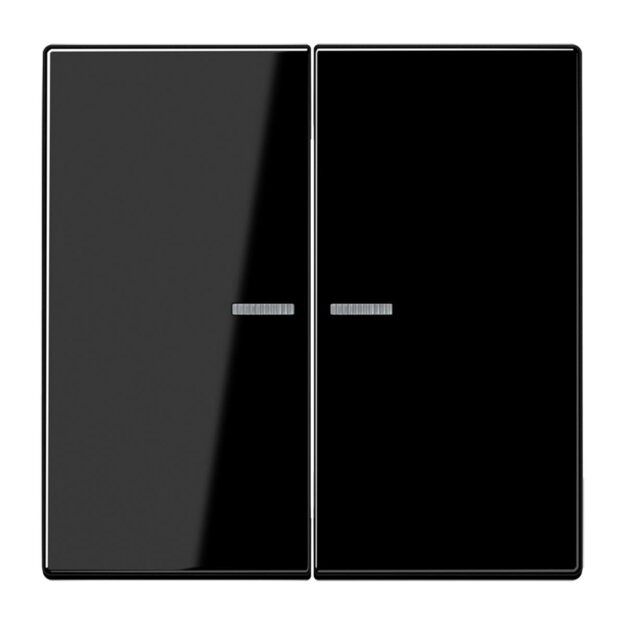 Jung LS10921STRFSW KNX RF Taster 2-fach (Duroplast hochkratzfest glänzend) Schwarz Serie LS