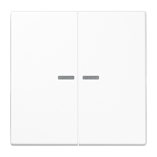 Jung LS10921STRFWW KNX RF Taster 2-fach (Duroplast hochkratzfest glänzend) Alpinweiß Serie LS