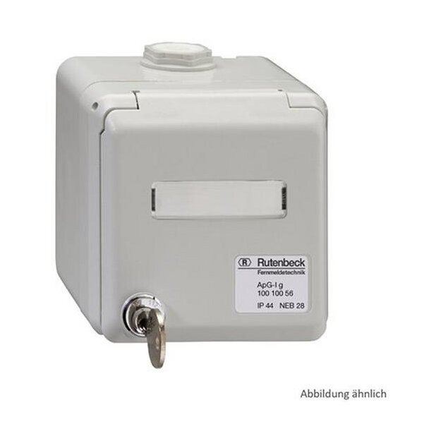 Rutenbeck Aufputzgehäuse für Industrieeinsatz IP 44 zur Aufnahme von 2 Universalmodulen oder Keystonemodulen ApG-I-KS g
