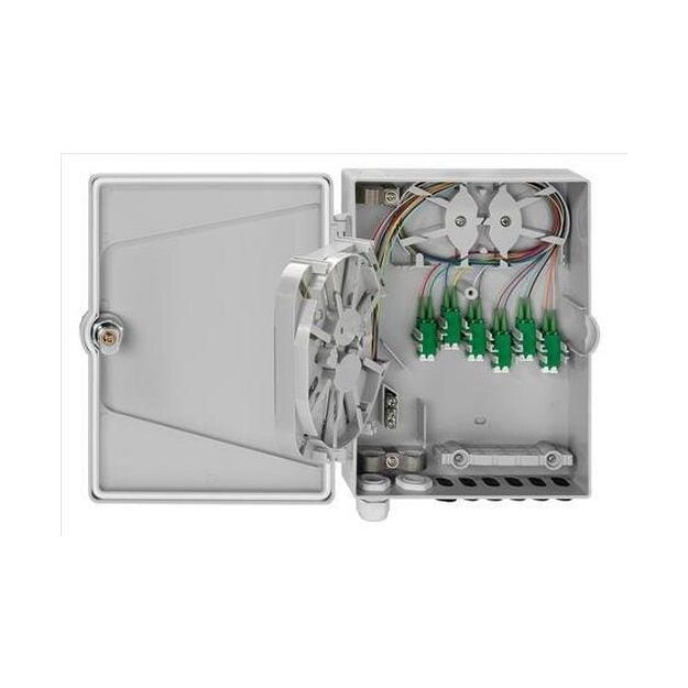 Rutenbeck APL Hausanschlussbox Aufputz abschließbar mit 6 x LC-D - Kupplungen APL 6xLC-D OS2 APC