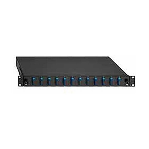 Rutenbeck BasicLine-Spleissbox ausziehbar 19/1HE 12xSC-D OS2 Blau