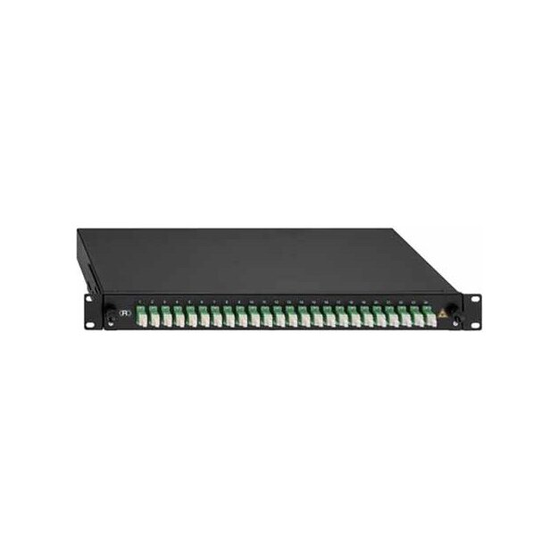 Rutenbeck BasicLine-Spleissbox ausziehbar 19/1HE 24xLC-D OS2 APC Grün