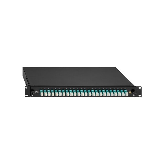 Rutenbeck BasicLine-Spleissbox ausziehbar 19/1HE 24xLC-D OM3 Aqua