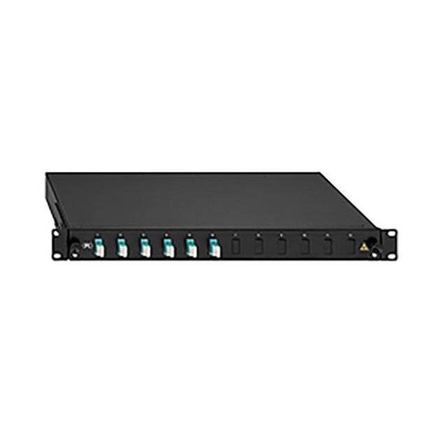 Rutenbeck BasicLine-Spleissbox ausziehbar 19/1HE 6xLC-D OM4 Erika