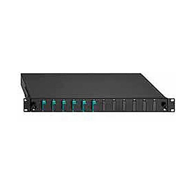 Rutenbeck BasicLine-Spleissbox ausziehbar 19/1HE 6xSC-D OM3 Aqua
