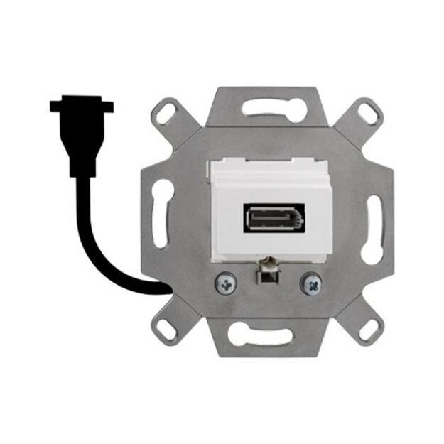 Rutenbeck DisplayPort-Anschlussdose 1-fach mit Kabelpeitsche für handelsübliche TAE-Zentralstücke KM-DP KP Up 0 rw