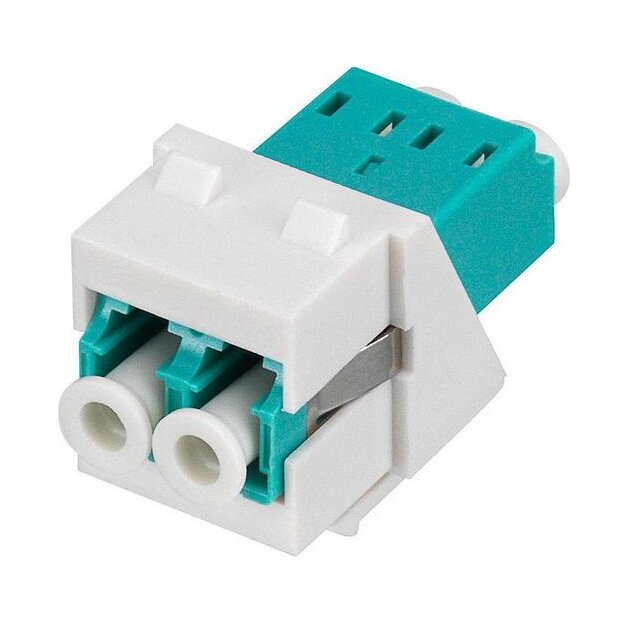 Rutenbeck LC-D Keystone Modul MM OM3 Reinweiß KMK-LC-D OM3 Aqua rw
