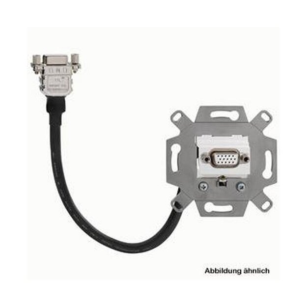 Rutenbeck VGA-Anschlussdose 1-fach mit Kabelpeitsche für handelsübliche TAE-Zentralstücke KM-VGA KP Up 0 g