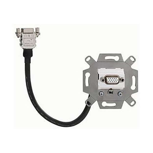 Rutenbeck VGA-Anschlussdose 1-fach mit Kabelpeitsche für handelsübliche TAE-Zentralstücke KM-VGA KP Up 0 rw