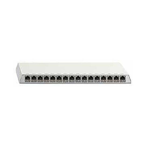 Rutenbeck 10 Gigabit-Patchpanel geschirmt Aufputz für Tisch-/Wandmontage REG-Montage mit Hutschienenadapter PP-Cat.6A iso-16 Ap rw