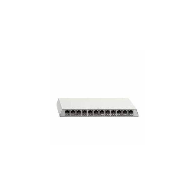 Rutenbeck ClassEA iso-Patchpanel geschirmt Aufputz für Tisch-/Wandmontage REG-Montage mit Hutschienenadapter PP-ClassEA iso-12 Ap rw