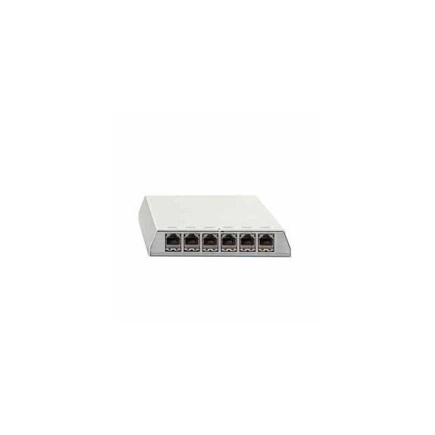 Rutenbeck ClassEA iso-Patchpanel geschirmt Aufputz für Tisch-/Wandmontage REG-Montage mit Hutschienenadapter PP-ClassEA iso-6 Ap rw