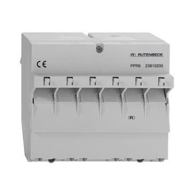 Rutenbeck REG-Patchpanel Cat.6/ClassE geschirmt 6TE Lichtgrau PPR 6