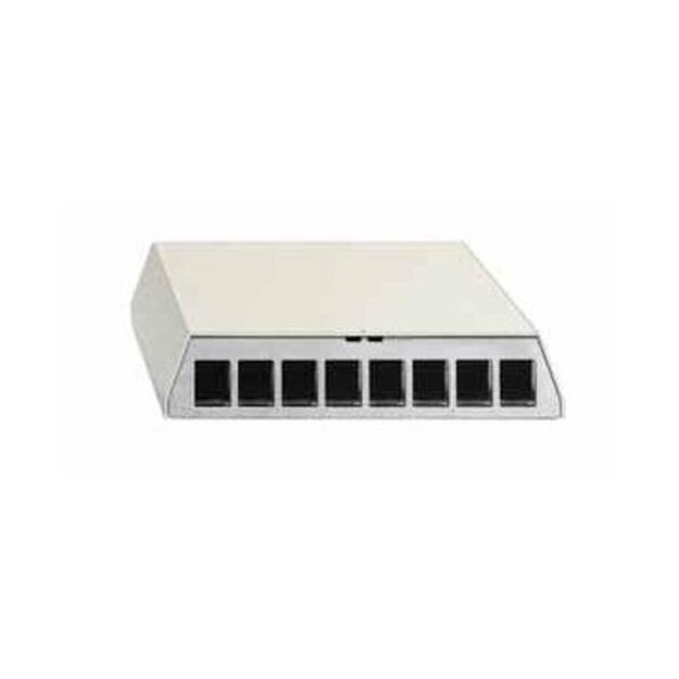 Rutenbeck Patchpanel zur Aufnahme von max. 8 Universalmodulen und Keystonemodulen KMK Aufputz für Tisch-/Wandmontage REG-Montage PP-UM A-8 Ap rw