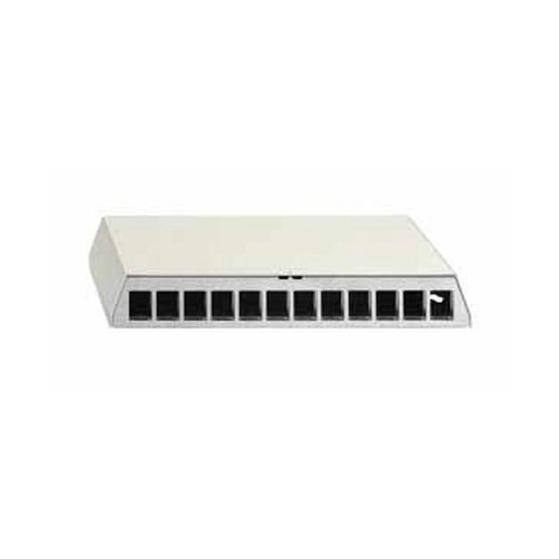 Rutenbeck Cat.6A iso-Patchpanel mit 12 Universalmodulen (RJ45-Modulen) UM-Cat.6A iso 10G geschirmt