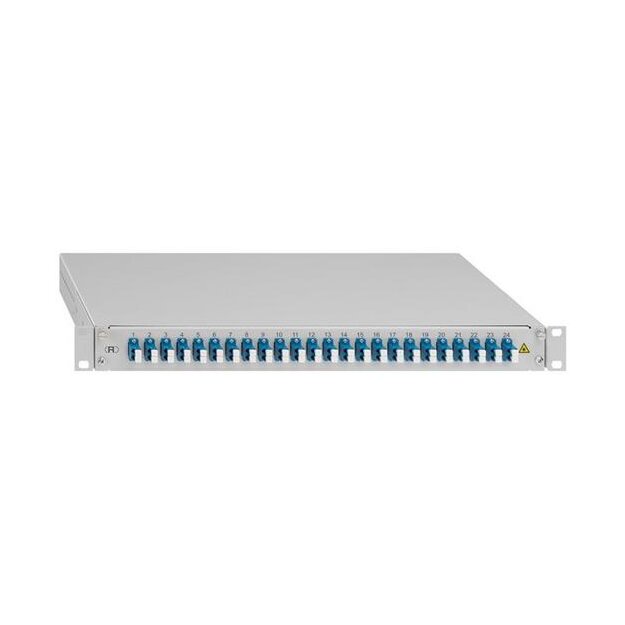 Rutenbeck Spleissbox ausziehbar 19/1HE 24xLC-D OS2 Blau