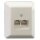 Rutenbeck UAE-Anschlussdose (RJ45-Dose) 2-fach Aufputz mit LSA-Anschlusskontakten 2 x 8-polig 2 x 8 LSA-Kontakte Reinweiß UAE 8/8 LSA Ap rw