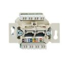 Rutenbeck Cat.6A iso U-Doppeldatendose ungeschirmt 2-fach...