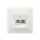 Rutenbeck Cat.6A iso U-Anschlussdose ungeschirmt 2-fach Unterputz Reinweiß UAE-Cat.6A iso-8/8 U Up mK rw