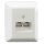 Rutenbeck Cat.6A iso U-Anschlussdose ungeschirmt 2-fach Aufputz Reinweiß UAE-Cat.6A iso-8/8 U Ap rw