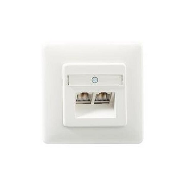 Rutenbeck ClassEA iso U-Anschlussdose ungeschirmt 2-fach Unterputz Reinweiß UAE-ClassEA iso-8/8 U Up mK rw