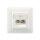 Rutenbeck ClassEA iso U-Anschlussdose ungeschirmt 2-fach Unterputz Reinweiß UAE-ClassEA iso-8/8 U Up mK rw