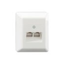 Rutenbeck ClassEA iso U 2-fach-Doppeldatendose Aufputz...