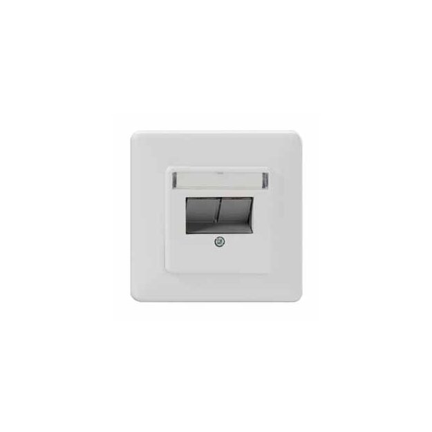 Rutenbeck 10 Gigabit-Modularanschlussdose geschirmt 1-fach Unterputz mit 1 Modul Reinweiß UM-Cat.6A iso 10G-MD 1 Up rw