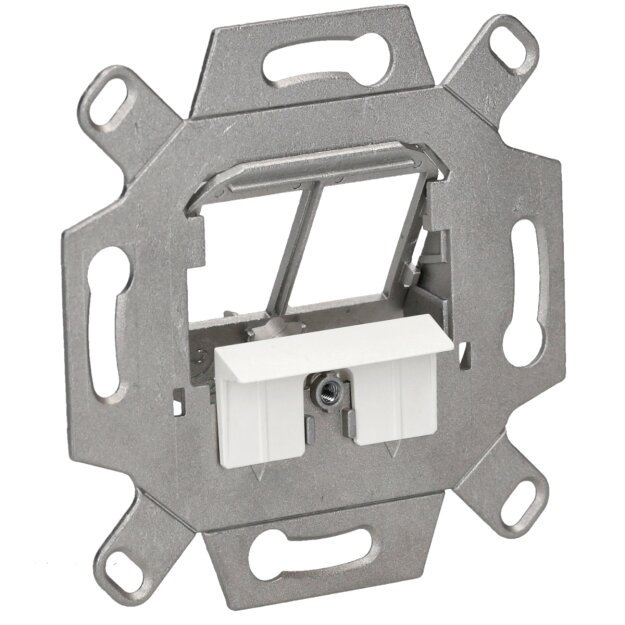 Rutenbeck Montageadapter Unterputz für ein oder zwei Universalmodule oder Keystonemodule gerader oder schräger Modulauslass UM-MA KS 2 Up