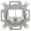 Rutenbeck Montageadapter Unterputz für ein oder zwei Universalmodule oder Keystonemodule gerader oder schräger Modulauslass UM-MA KS 2 Up