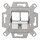 Rutenbeck Montageadapter Unterputz für ein oder zwei Universalmodule oder Keystonemodule gerader oder schräger Modulauslass UM-MA KS 2 Up