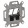 Rutenbeck Montageadapter Unterputz für ein oder zwei Universalmodule oder Keystonemodule gerader oder schräger Modulauslass UM-MA KS 2 Up
