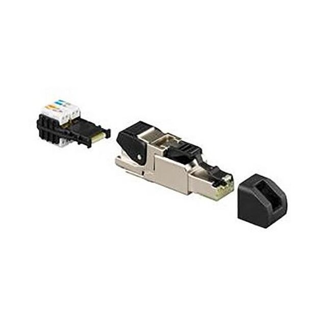 Rutenbeck Cat.6A iso-Universalstecker RJ45 geschirmt feldkonfektionierbar ohne Spezialwerkzeuge AWG 27 - 22 Farbcode T568B gemäß TIA/EIA-568 B.2 US-Cat.6A iso B