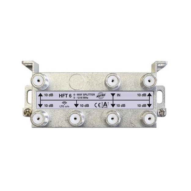 Astro HFT 6 Verteiler 6-fach 5 - 1218 MHz Verteildämpfung ca. 10 dB 00408065
