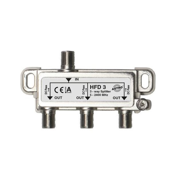 Astro HFD 3 Verteiler 3-fach 5 - 2400 MHz Verteildämpfung 8...12 dB 00414300