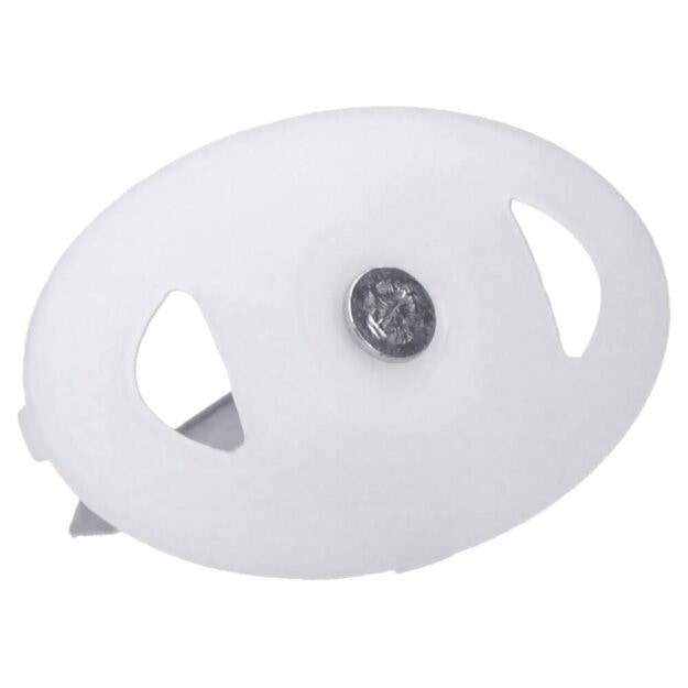 Voxura Nagelscheiben Ø 3x40mm oval weiß mit Stahlnagel