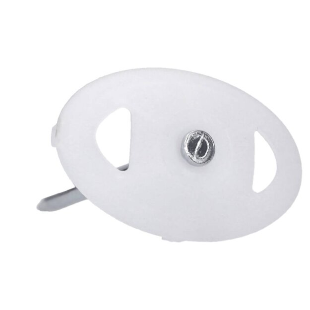 Voxura Nagelscheiben Ø 3x50mm oval weiß mit Stahlnagel