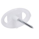 Voxura Nagelscheiben Ø 3x50mm oval weiß mit Stahlnagel