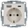 Gira 245901 Schuko mit Shutter USB-Spannungsversorgung 2-fach Typ A/C System 55 Cremeweiß