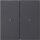 Gira 510728 KNX RF Bedienaufsatz 2-fach System 55 Anthrazit